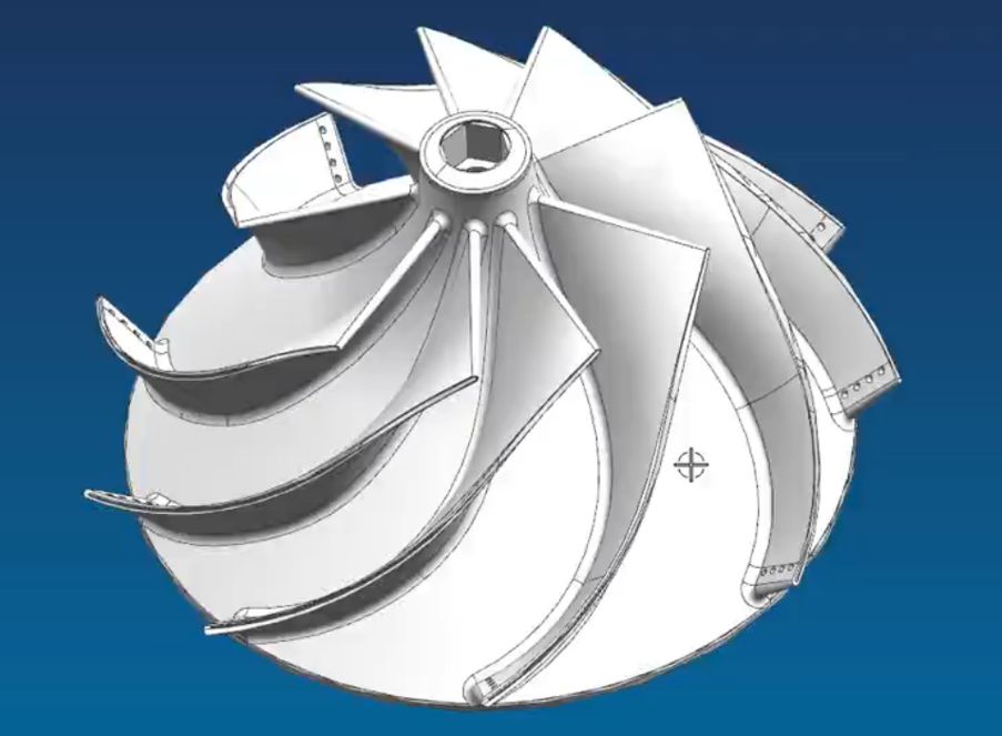 加工中心這套葉輪模具如何設(shè)計(jì)？如何脫模？